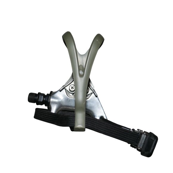 Vintage Shimano PD-A550 Pedals Set with Toe Clips and Straps 9/16" Pair Japan - Picture 7 of 13